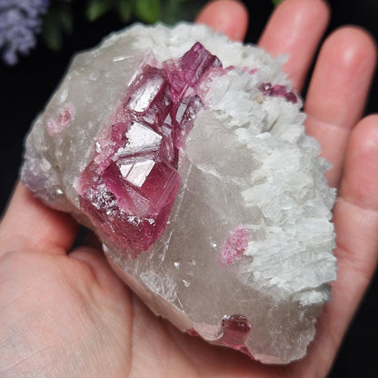 Pink Tourmaline in Quartz from Brazil 384.11g
