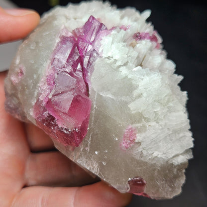 Pink Tourmaline in Quartz from Brazil 384.11g