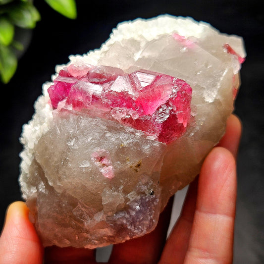 Pink Tourmaline in Quartz from Brazil 384.11g