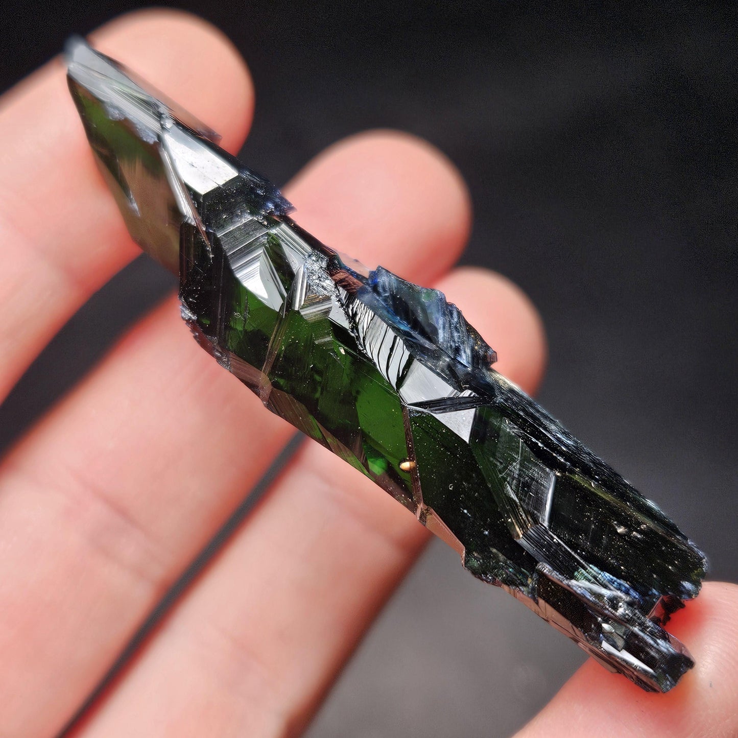 Vivianite Crystal Specimen 11.97g, Terminated Vivianite Crystal, Raw Blue