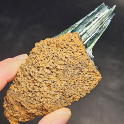 Vivianite Crystal Cluster 66.54g, Terminated Vivianite Crystal Specimen, Raw Blue