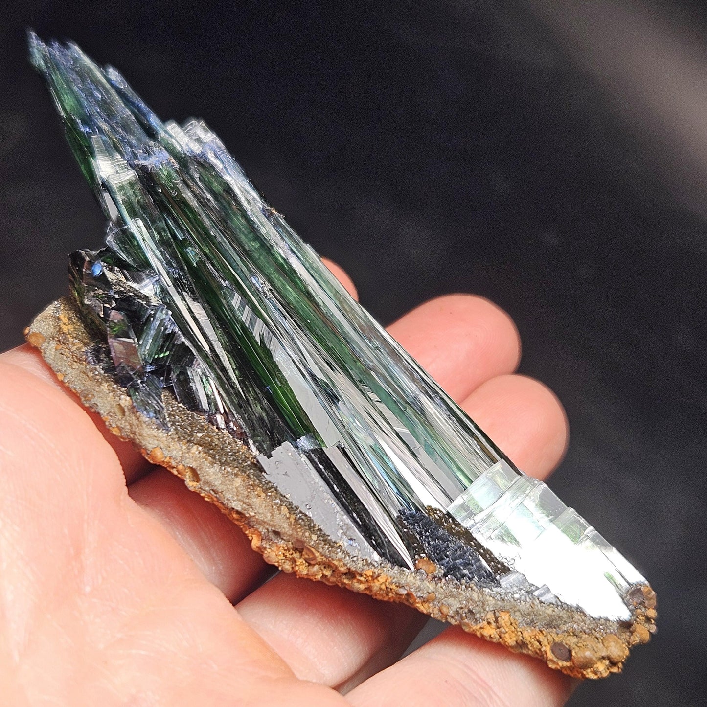 Vivianite Crystal Cluster 66.54g, Terminated Vivianite Crystal Specimen, Raw Blue