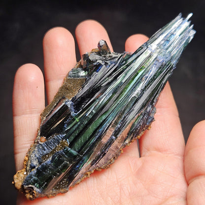 Vivianite Crystal Cluster 66.54g, Terminated Vivianite Crystal Specimen, Raw Blue