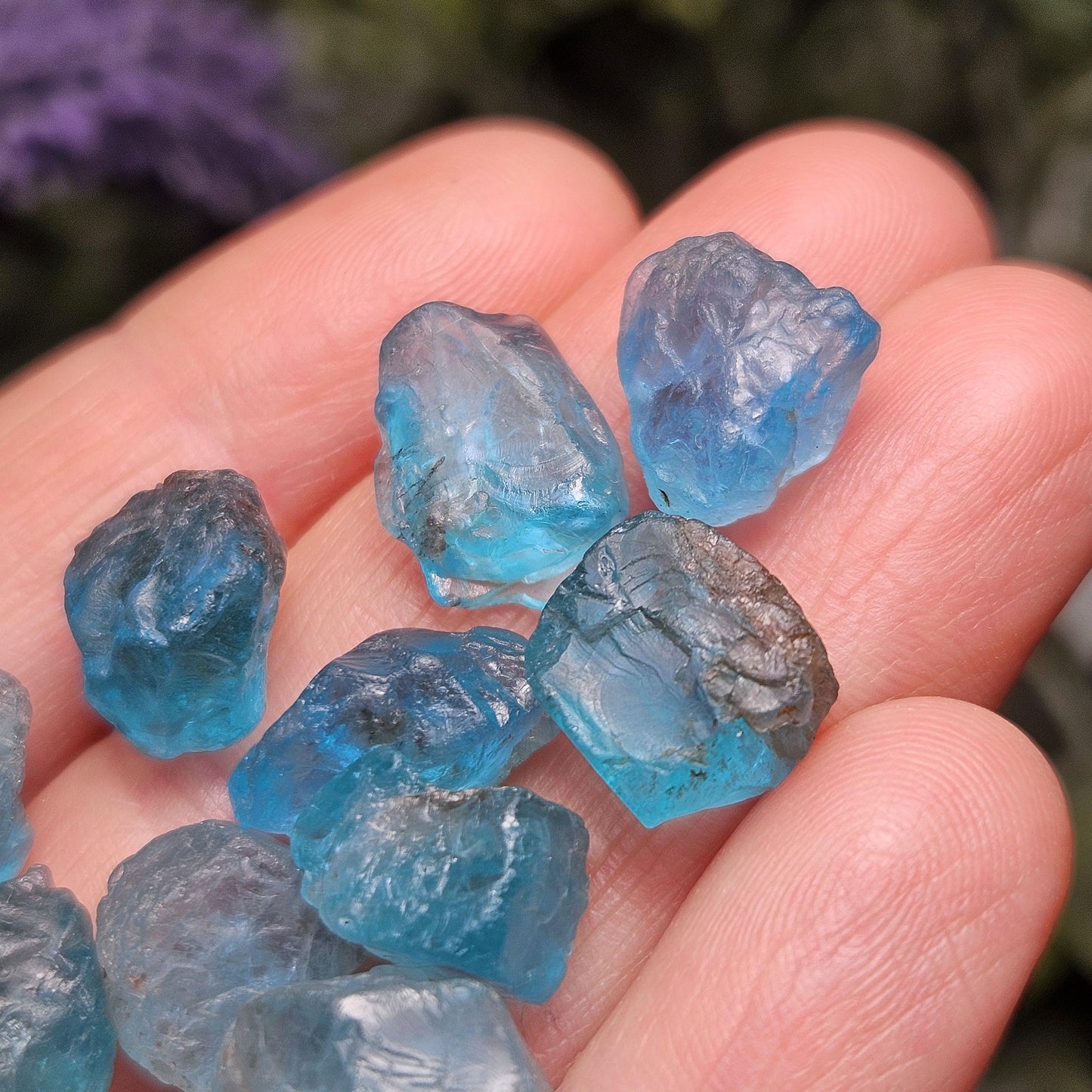 Blue Apatite Crystal, Raw Apatite Stone Specimen