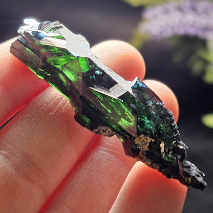Vivianite Crystal Specimen 9.54g, Terminated Vivianite Crystal, Raw Blue