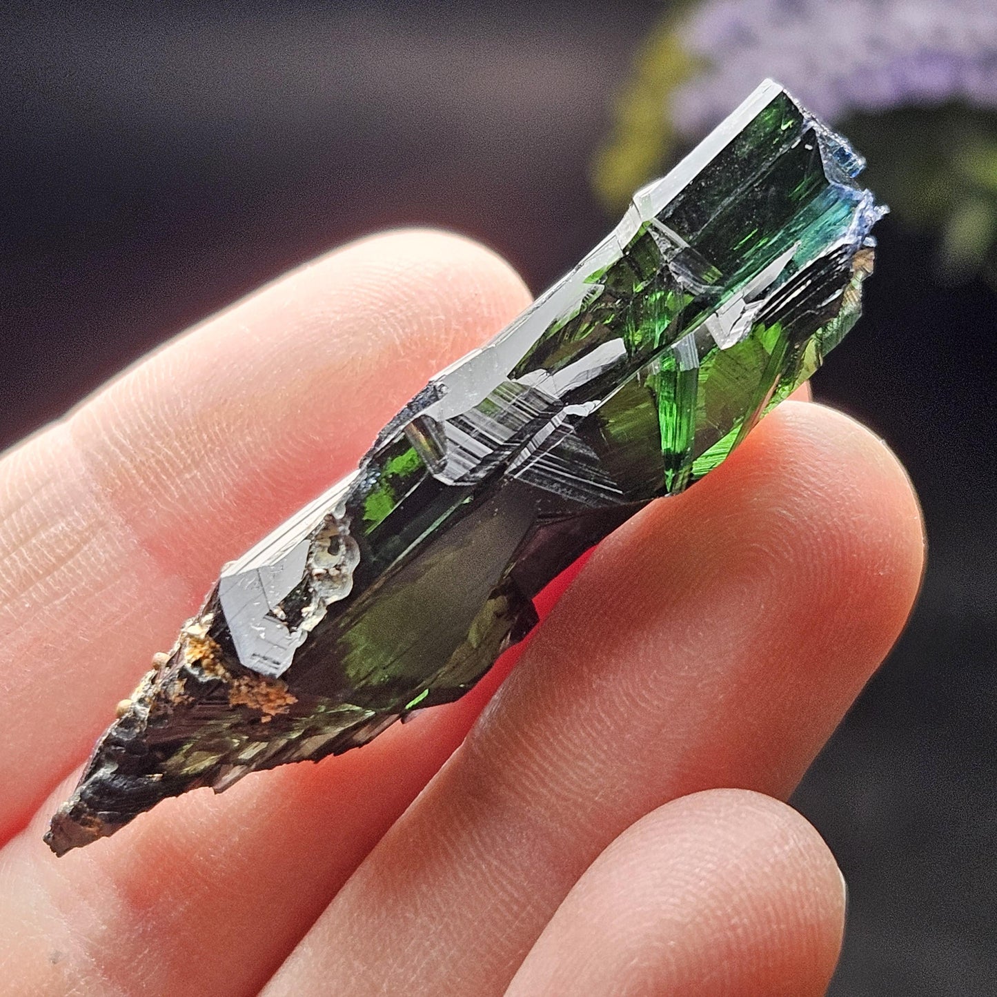 Vivianite Crystal Specimen 9.54g, Terminated Vivianite Crystal, Raw Blue