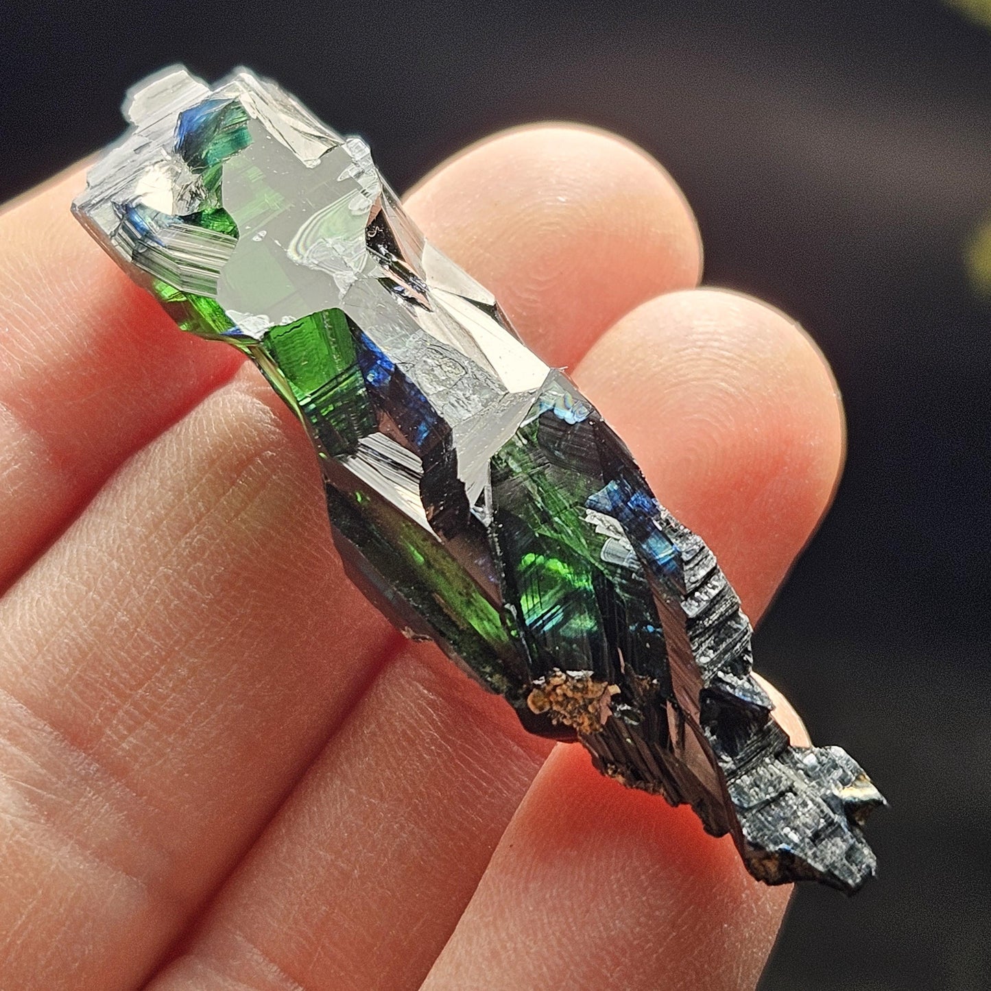 Vivianite Crystal Specimen 9.54g, Terminated Vivianite Crystal, Raw Blue