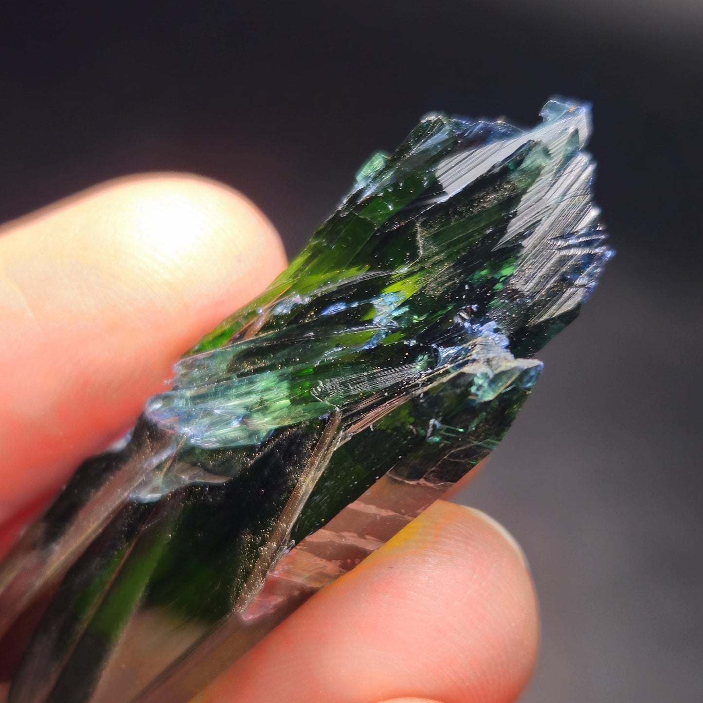Vivianite Crystal Specimen 10.60g, Terminated Vivianite Crystal, Raw Blue