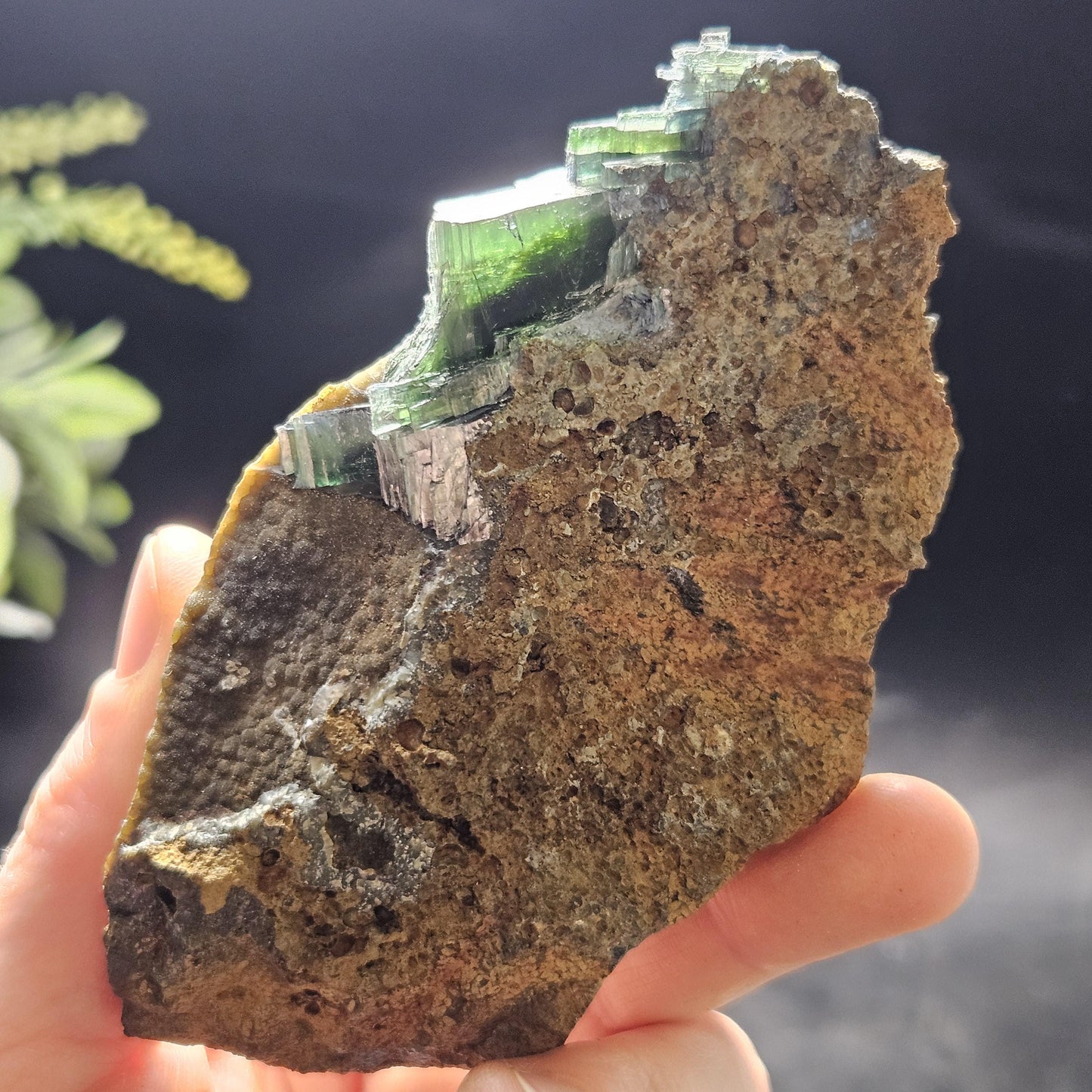 Vivianite Crystal Specimen 266g, Terminated Vivianite Crystal Cluster, Raw Blue