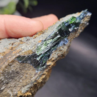 Vivianite Crystal Specimen 266g, Terminated Vivianite Crystal Cluster, Raw Blue