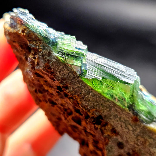 Vivianite Crystal Specimen 266g, Terminated Vivianite Crystal Cluster, Raw Blue