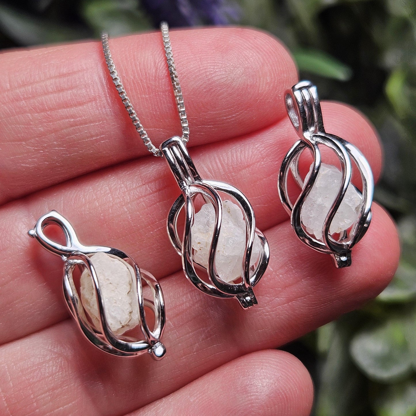 Sterling Silver Phenacite Crystal Pendant, Phenacite Necklace, Phenacite Jewelry, Phenakite Pendant