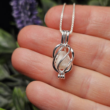 Phenacite Crystal Pendant, Phenacite Necklace, Phenacite Jewelry, Phenakite Pendant, Choose Silver Plated or Sterling Silver