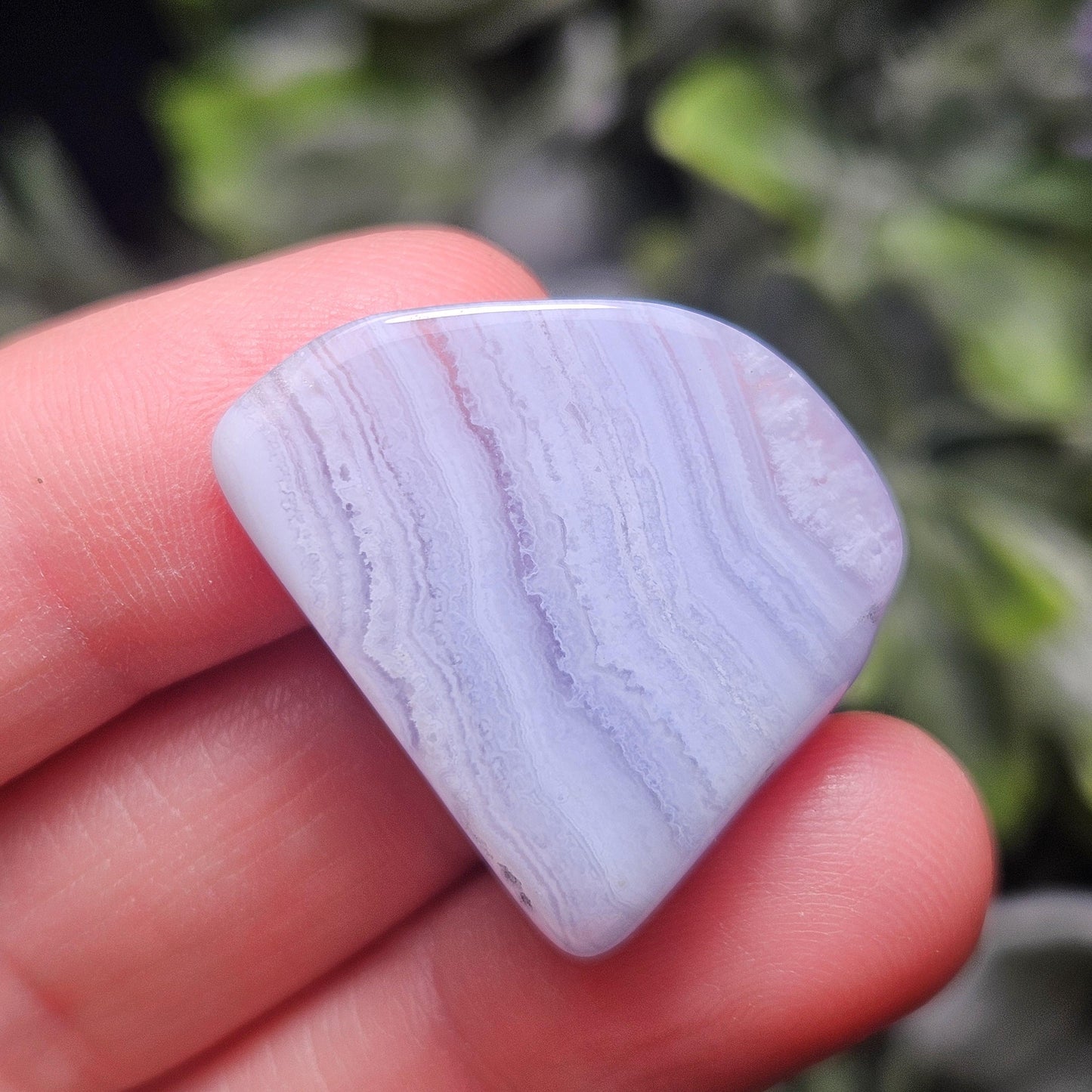 Blue Lace Agate Polished Specimen (0.75"), Namibian Blue Lace Agate, Namibia Blue Agate Crystal