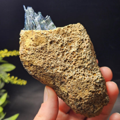 AAA Vivianite Crystal Cluster 200.45g, Terminated Vivianite Crystal Specimen, Raw Blue