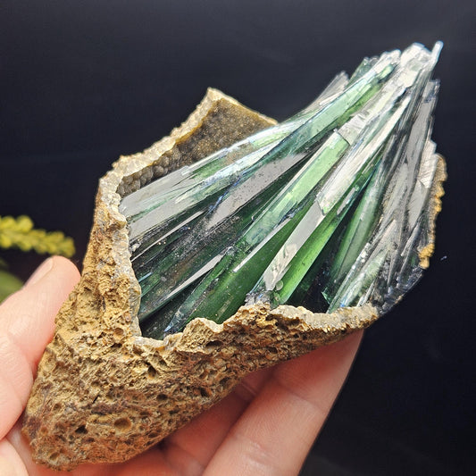 AAA Vivianite Crystal Cluster 200.45g, Terminated Vivianite Crystal Specimen, Raw Blue
