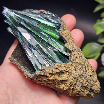 AAA Vivianite Crystal Cluster 200.45g, Terminated Vivianite Crystal Specimen, Raw Blue