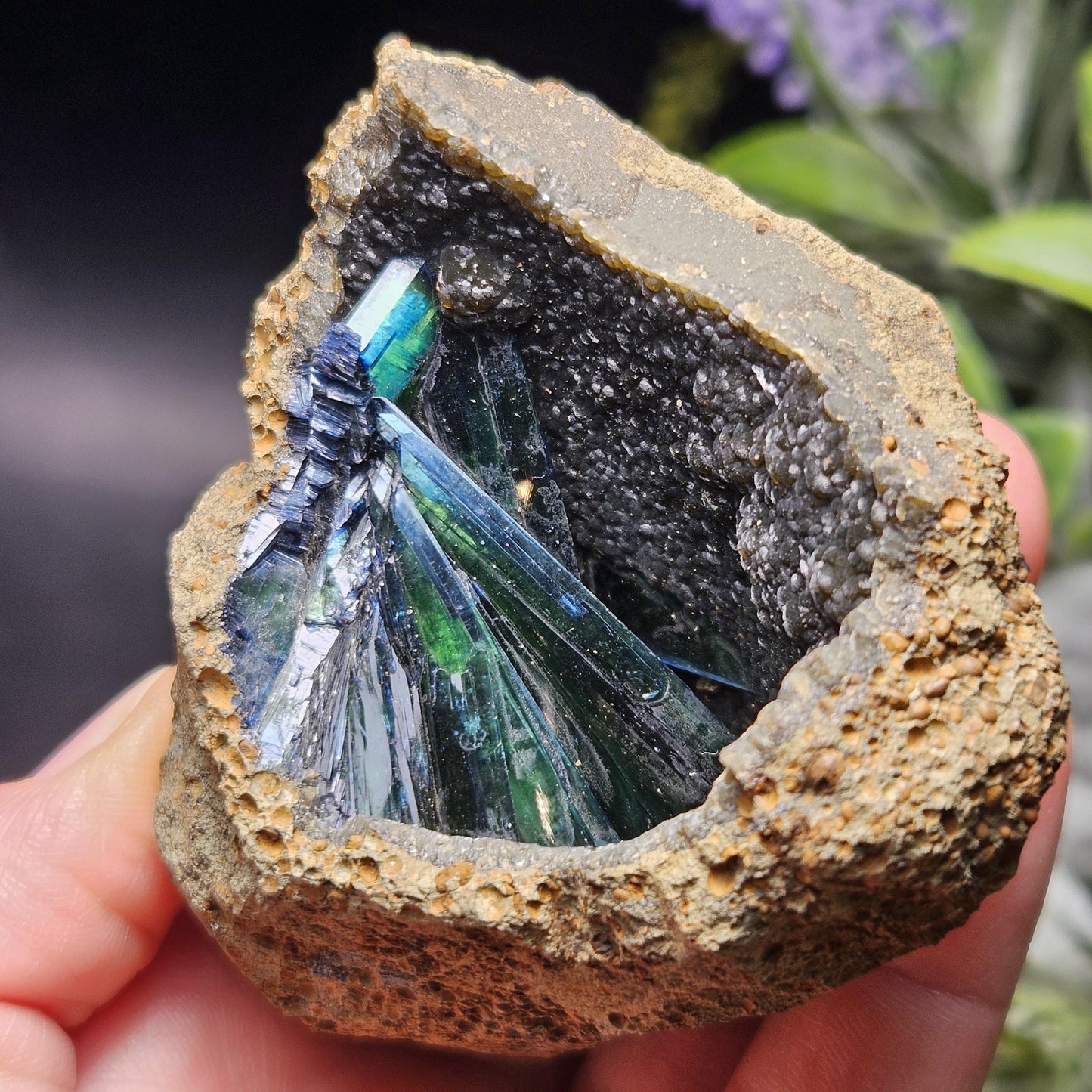 Vivianite Crystal Cluster 159g, Vivianite Specimen, Raw Blue