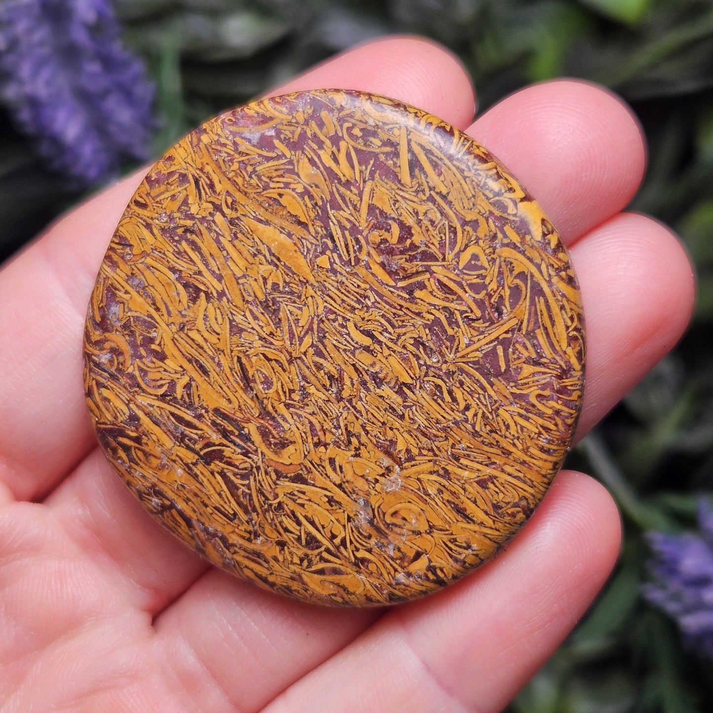 Calligraphy Stone Specimen (1.75"+), Miriam Jasper Palm Stone