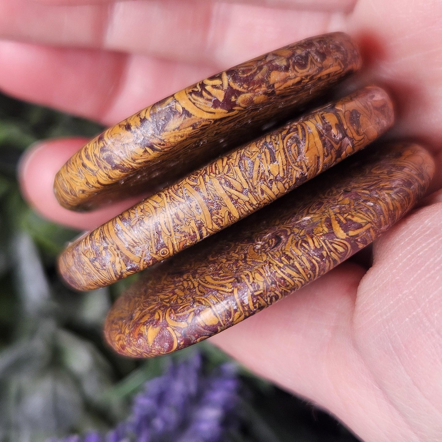 Calligraphy Stone Specimen (1.75"+), Miriam Jasper Palm Stone