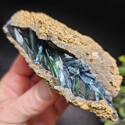 Vivianite Crystal Cluster 192g, Vivianite Specimen, Raw Blue