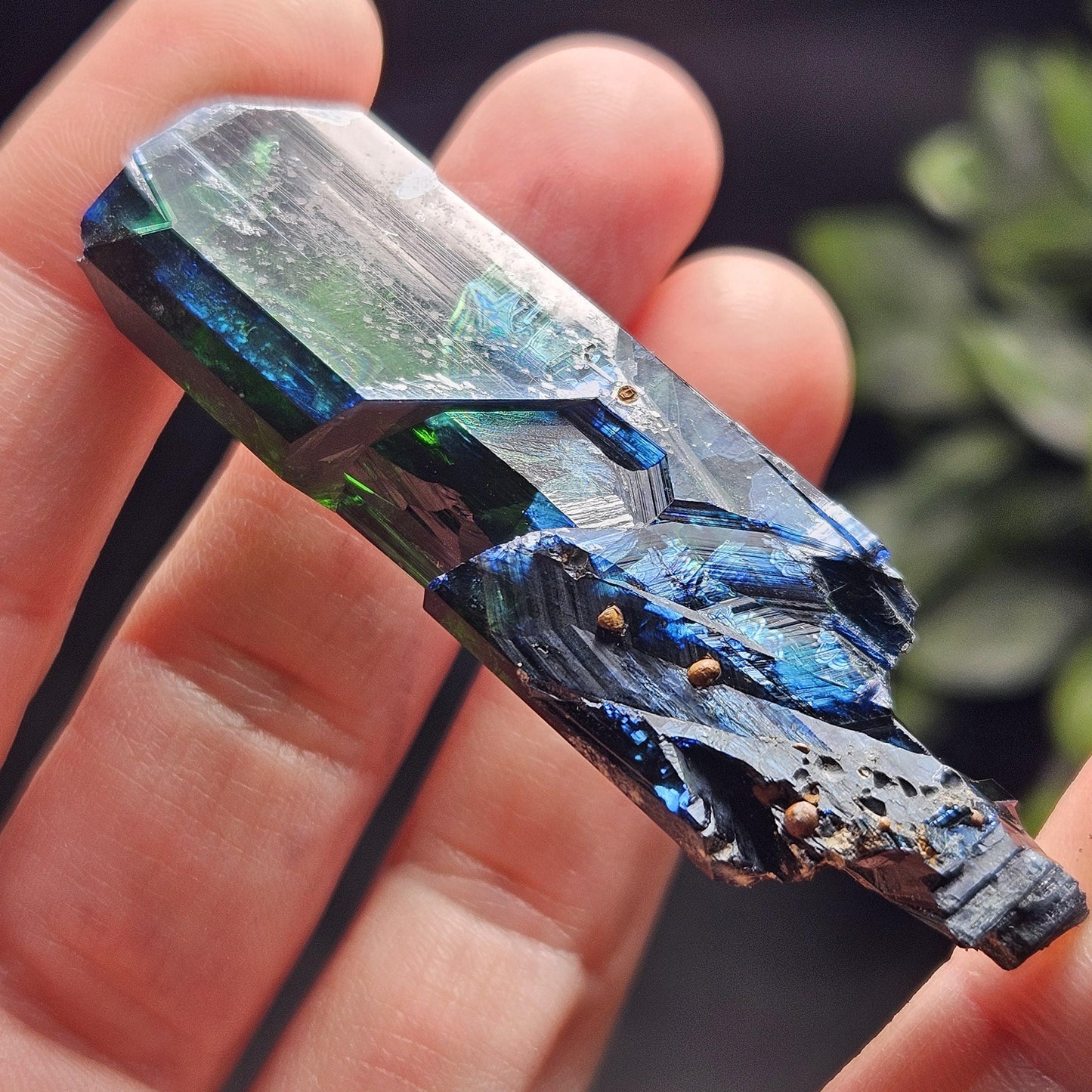 Vivianite Crystal Specimen 17.15g, Terminated Vivianite Crystal, Raw Blue