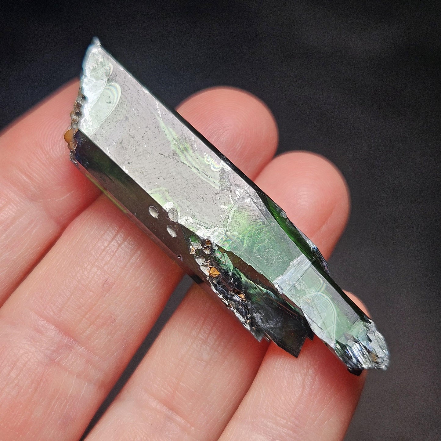 Vivianite Crystal Specimen 12.13g, Terminated Vivianite Crystal, Raw Blue