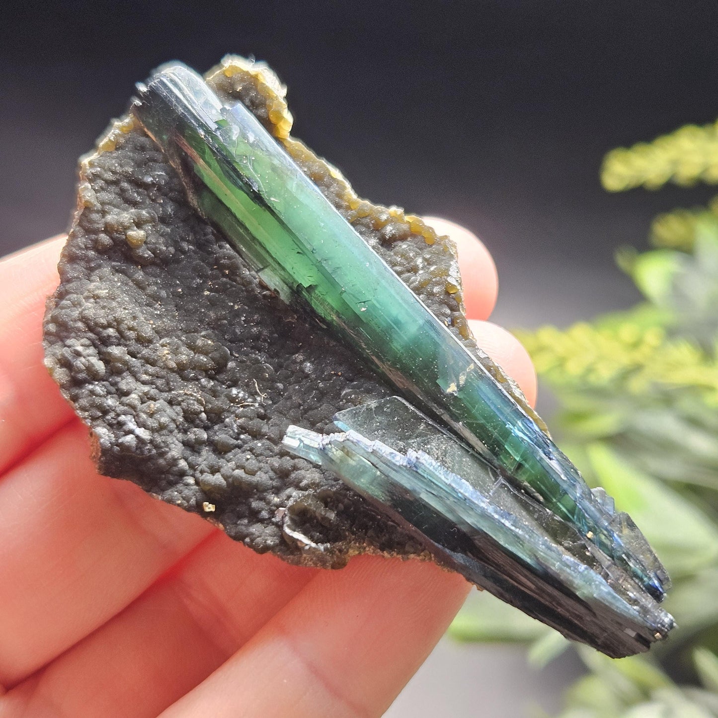 Vivianite Crystal Cluster 75.78g, Vivianite Specimen, Raw Blue