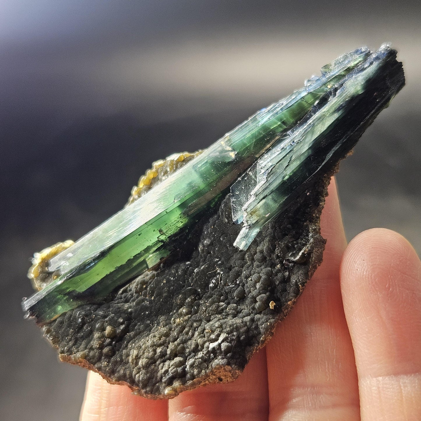 Vivianite Crystal Cluster 75.78g, Vivianite Specimen, Raw Blue