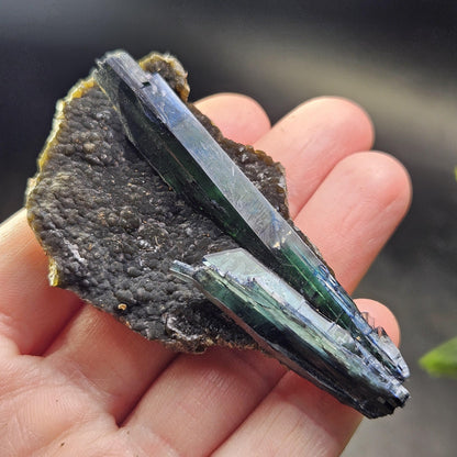 Vivianite Crystal Cluster 75.78g, Vivianite Specimen, Raw Blue