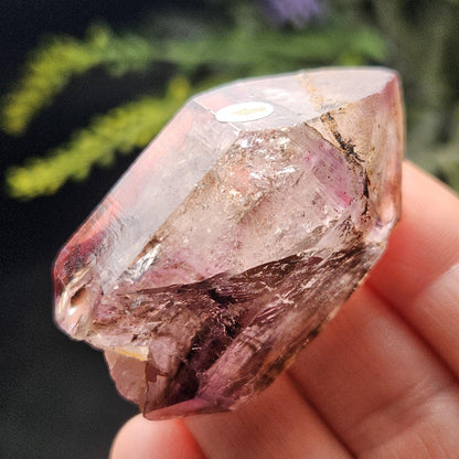 Enhydro Shangaan Amethyst Crystal 43.89g, MOVING Enhydro Quartz Crystal from Zimbabwe