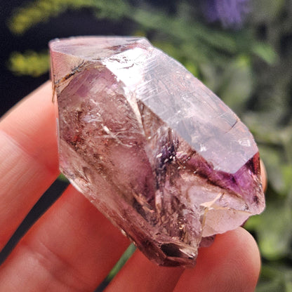 Enhydro Shangaan Amethyst Crystal 43.89g, MOVING Enhydro Quartz Crystal from Zimbabwe