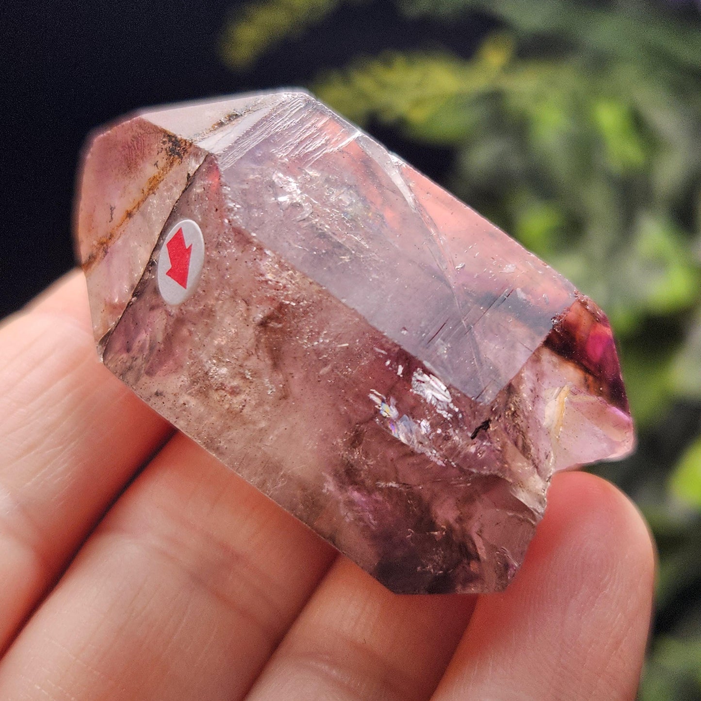 Enhydro Shangaan Amethyst Crystal 43.89g, MOVING Enhydro Quartz Crystal from Zimbabwe