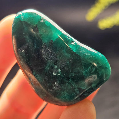 Polished Dioptase Crystal 27.65g, Congo Dioptase Specimen