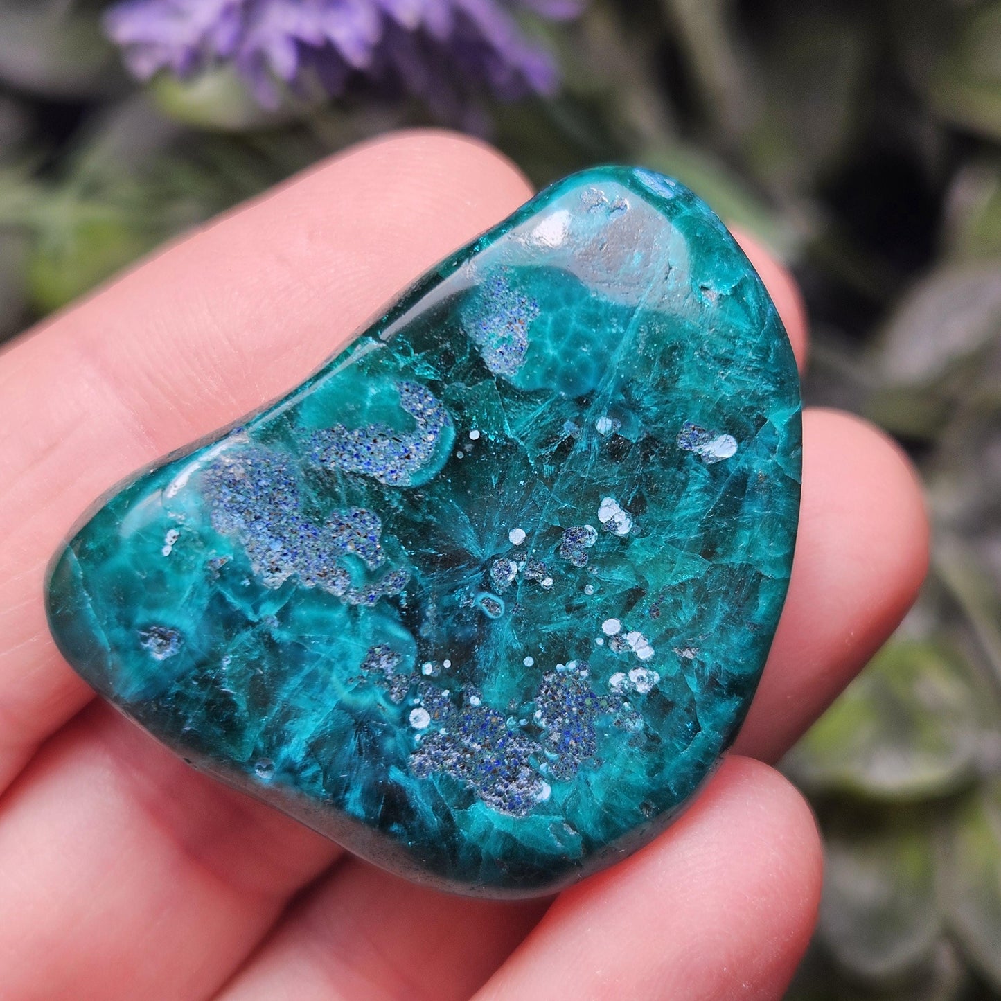 Polished Dioptase Crystal 27.65g, Congo Dioptase Specimen