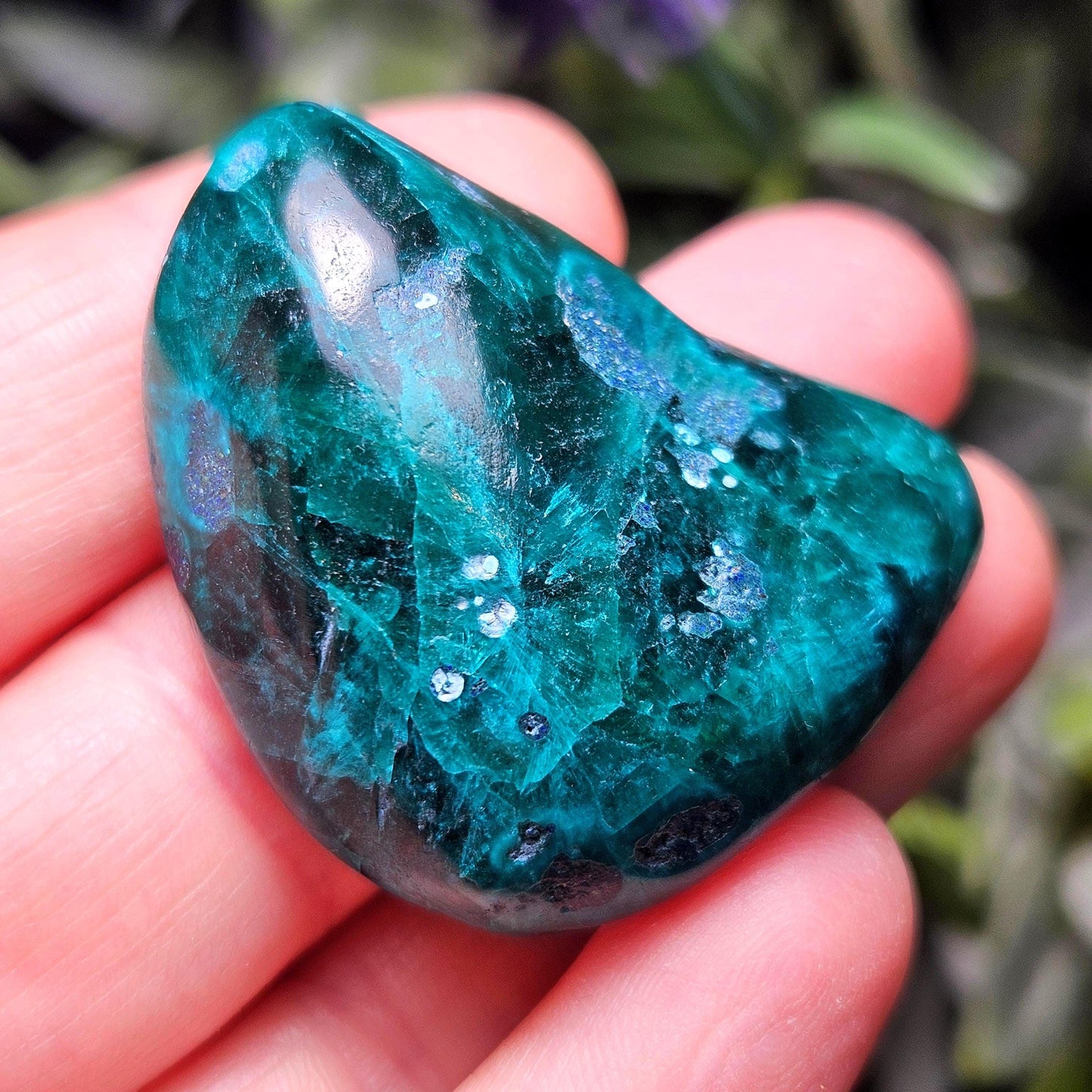 Polished Dioptase Crystal 27.65g, Congo Dioptase Specimen