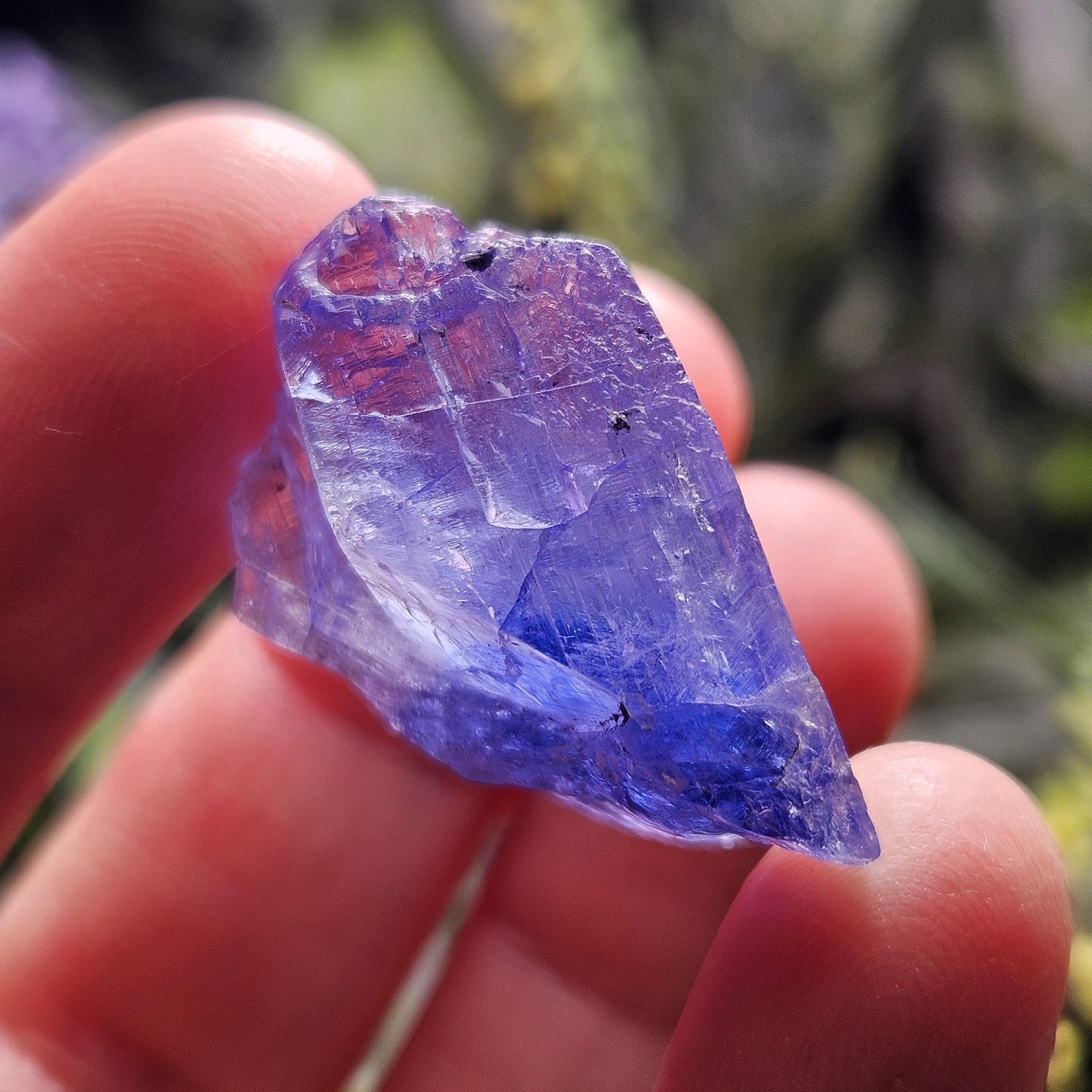 Tanzanite Crystal 7.65g, Etched Bicolor Tanzanite Gemstone, Tanzanite Crystal, Blue Purple Terminated Tanzanite