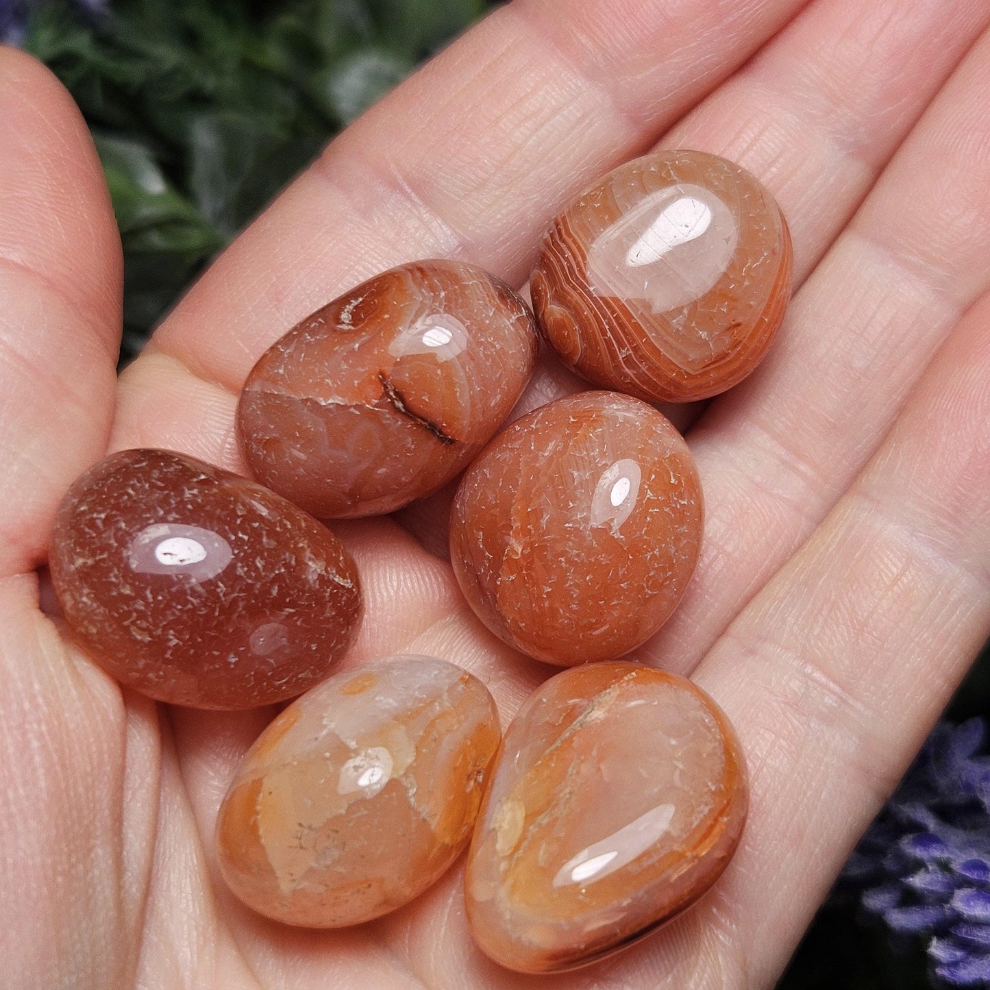 Snakeskin Fire Agate Crystal, Snakeskin Agate Tumbled Stone, Polished Dragonskin Agate