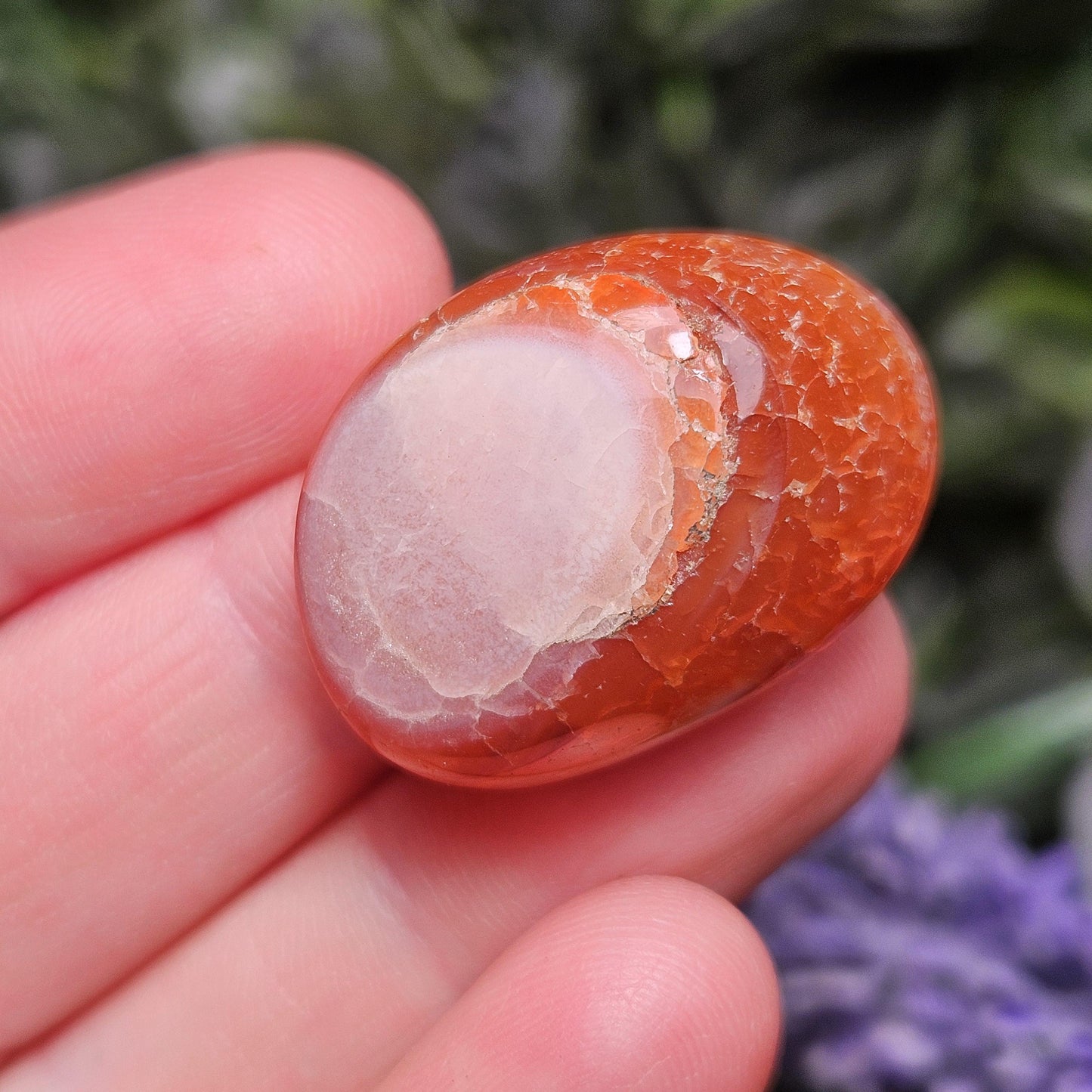Snakeskin Fire Agate Crystal, Snakeskin Agate Tumbled Stone, Polished Dragonskin Agate