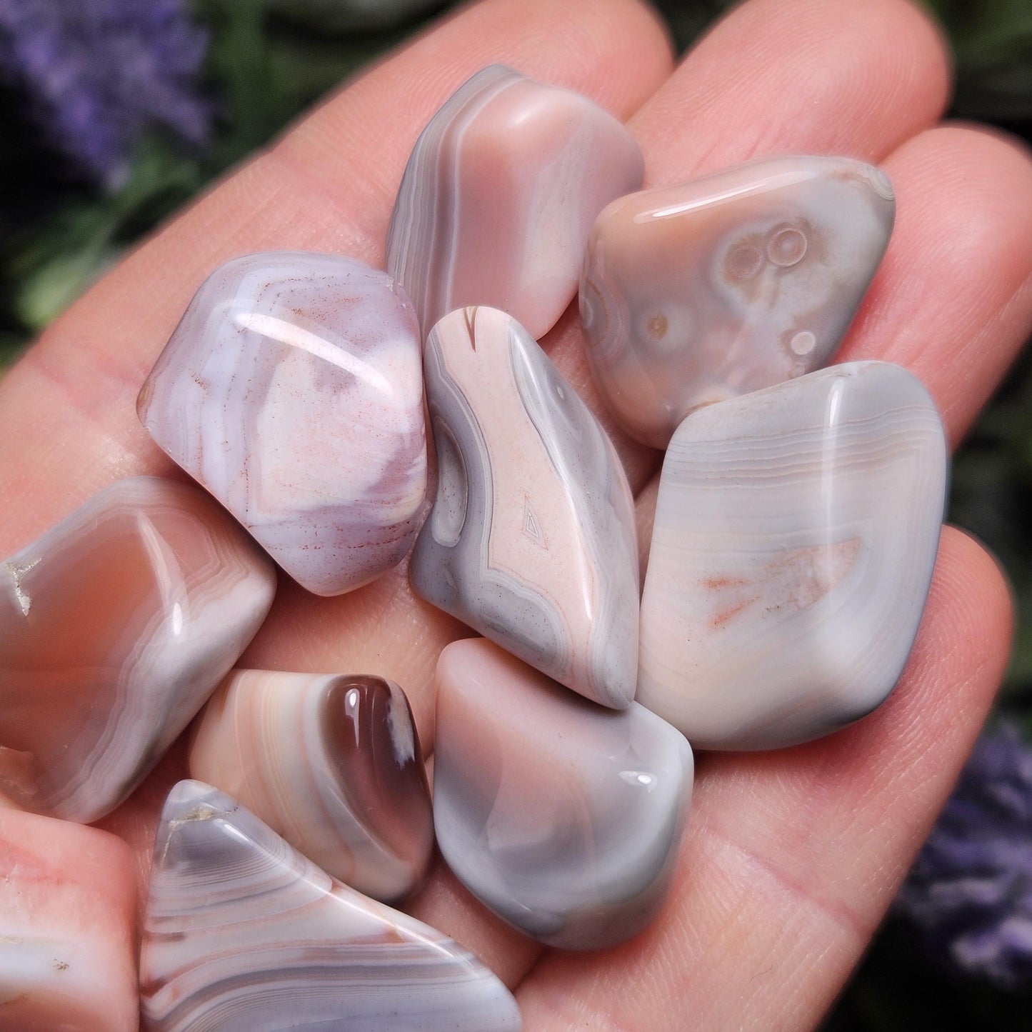 Botswana Agate Crystal, Pink & Grey Chalcedony ~ Choose Your Size