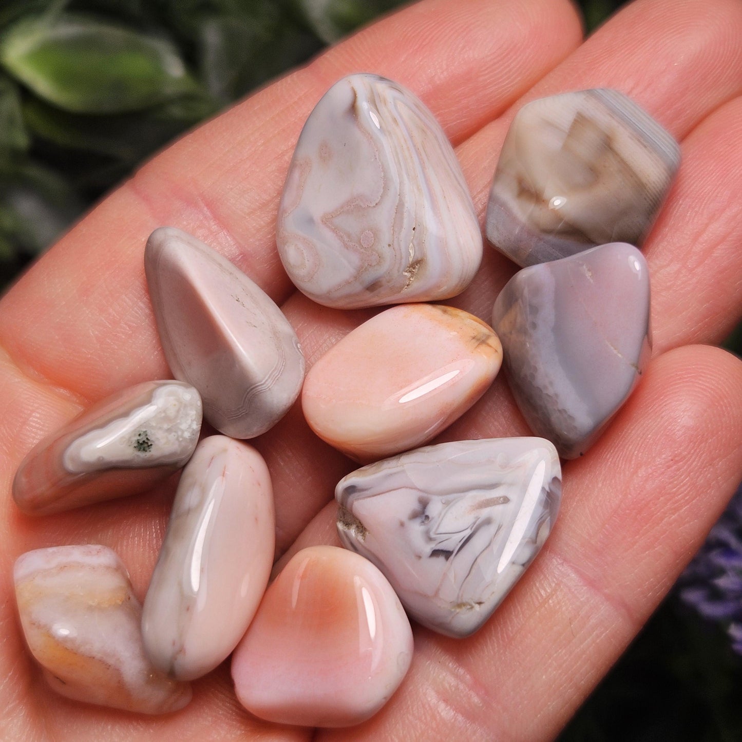 Botswana Agate Crystal, Pink & Grey Chalcedony ~ Choose Your Size