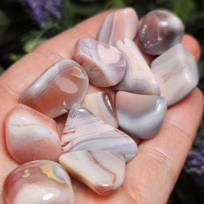 Botswana Agate Crystal, Pink & Grey Chalcedony ~ Choose Your Size