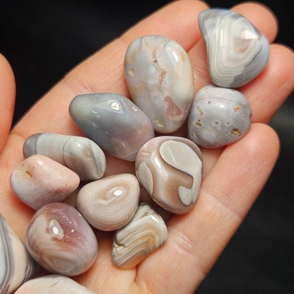 Botswana Agate Crystal, Pink & Grey Chalcedony ~ Choose Your Size