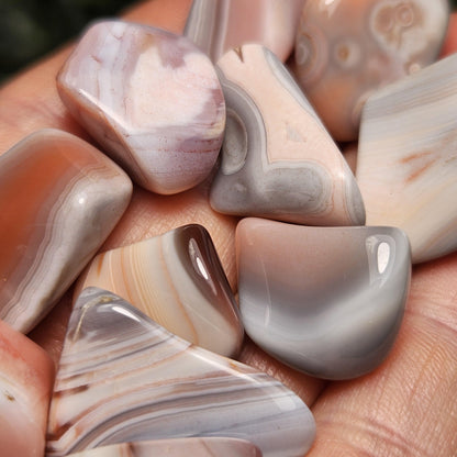Botswana Agate Crystal, Pink & Grey Chalcedony ~ Choose Your Size