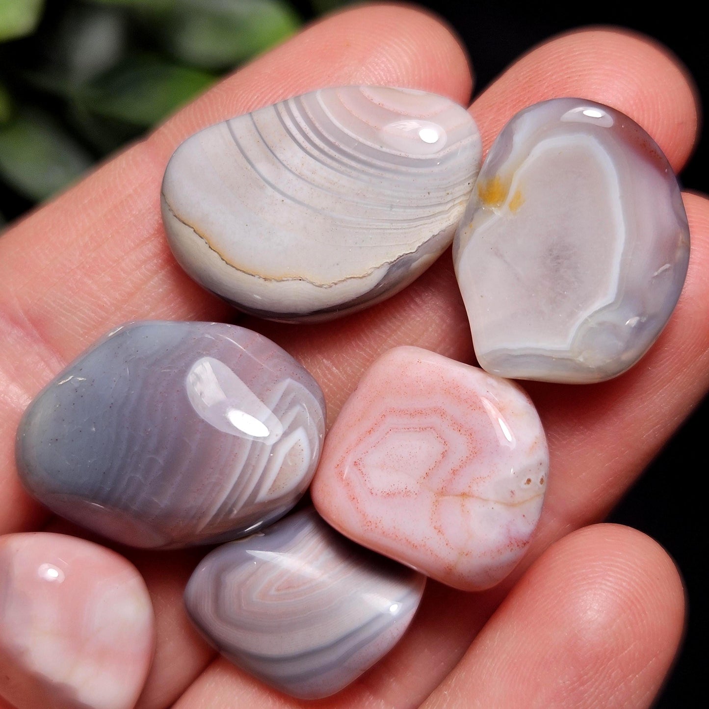 Botswana Agate Crystal, Pink & Grey Chalcedony ~ Choose Your Size