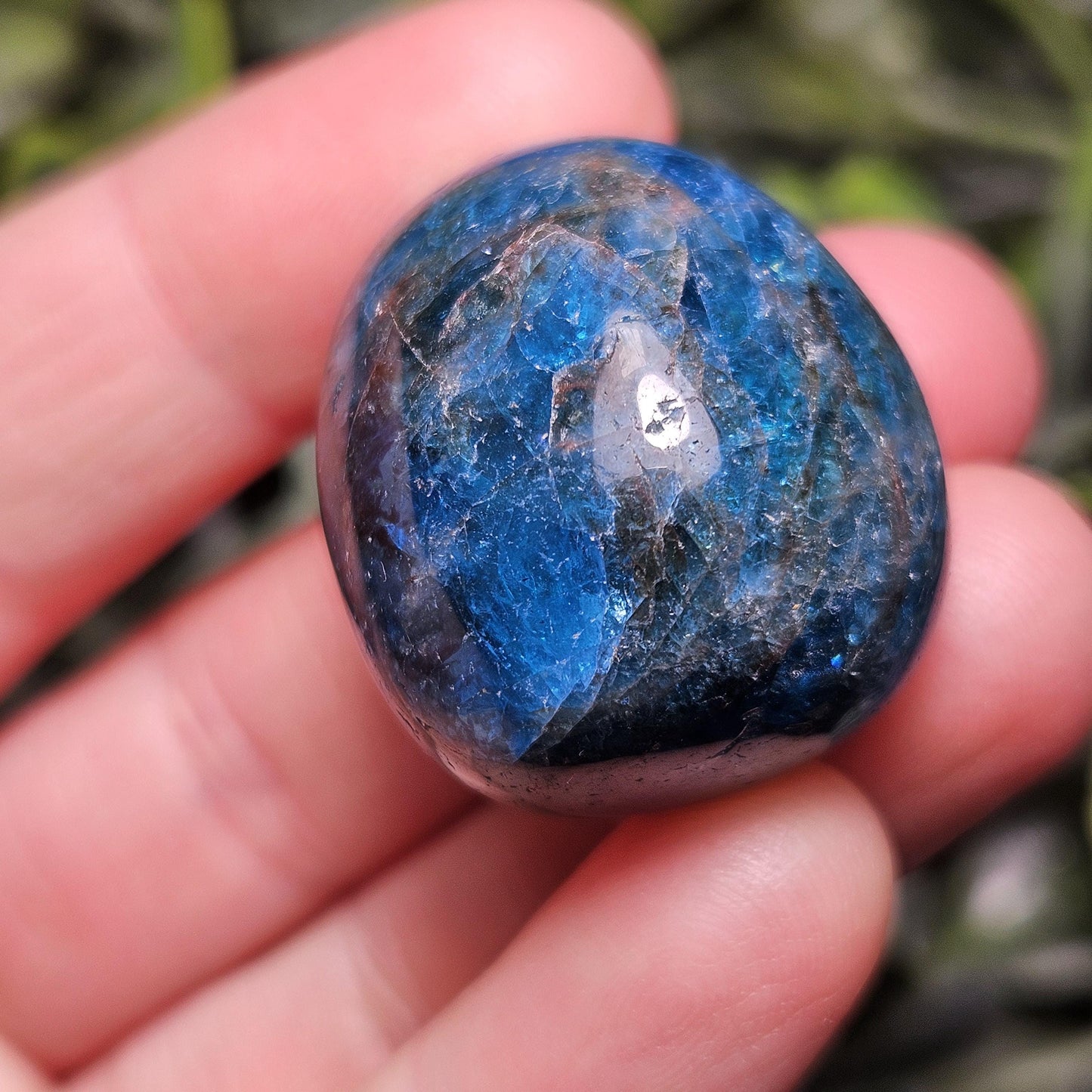Blue Apatite Polished Crystal, Tumbled Blue Apatite, Polished Blue Apatite from Brazil