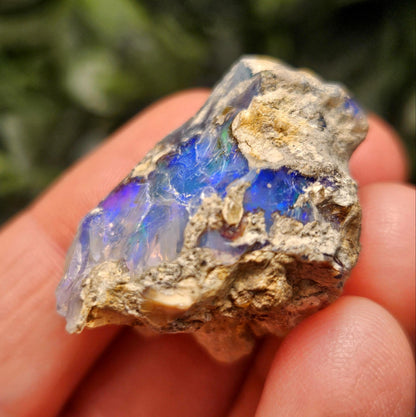 Blue Rainbow Opal Specimen 9.49g, Raw Opal Crystal, Blue Opal Gemstone