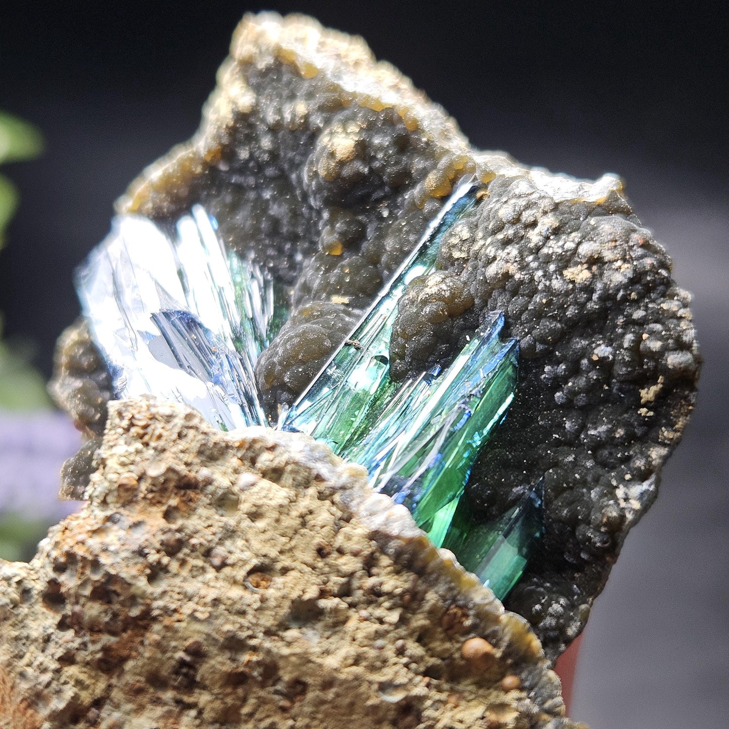 Vivianite Crystal Cluster 76.89g, Vivianite Specimen, Raw Blue