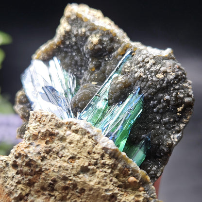 Vivianite Crystal Cluster 76.89g, Vivianite Specimen, Raw Blue