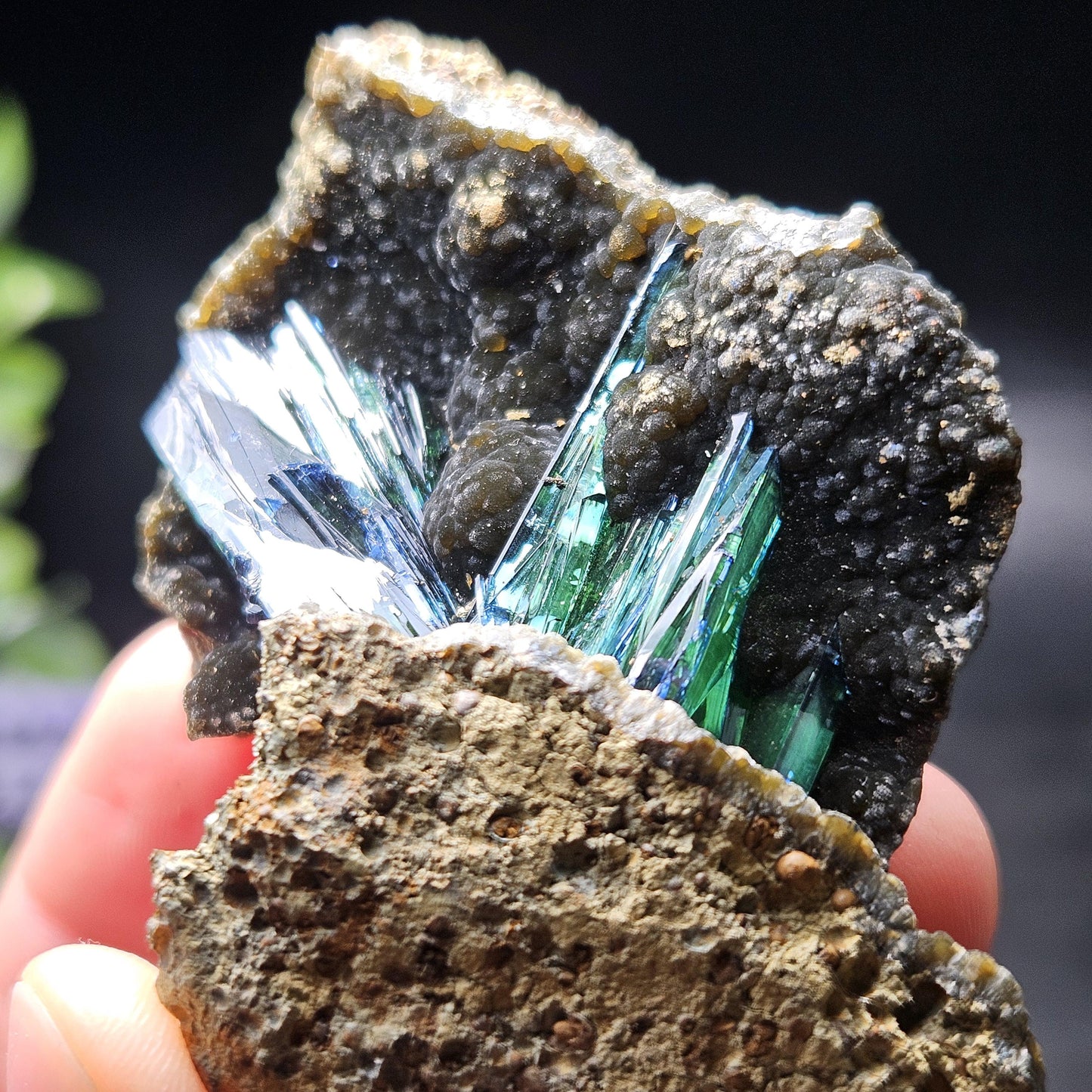 Vivianite Crystal Cluster 76.89g, Vivianite Specimen, Raw Blue